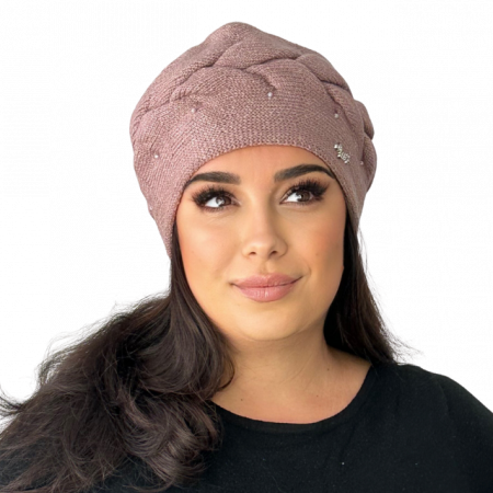 Caciula de dama stil bereta model SORANA, marime universala, culoare ROZ [1]