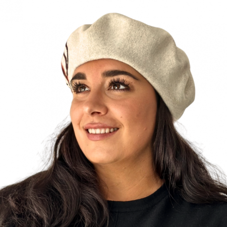 Caciula de dama stil bereta bej 100% lana, marime universala  BM22.03.B01 Polonia [1]