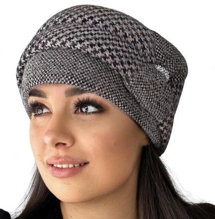 Caciula eleganta de dama Ema din angora, marime  58-60 universala, culoare  Roz deschis [1]