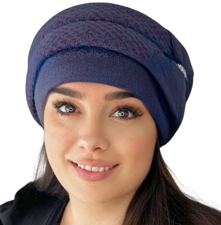 Fashion - Caciula eleganta de dama Ema din angora, marime  58-60 universala, culoare bleomarin