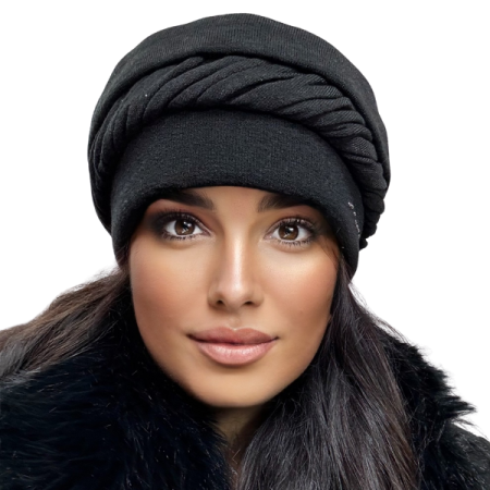 Caciula de dama MIA din angora, captuseala din polar, culoare neagra, MIA21 [1]