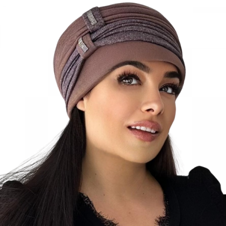 Caciula rafinata de dama Amalia din angora, marime 58-60, captuseala din polar, culoare maro AMB121M Caciula rafinata de dama Amalia din angora, marime 58-60, captuseala din polar, culoare maro AMB121M