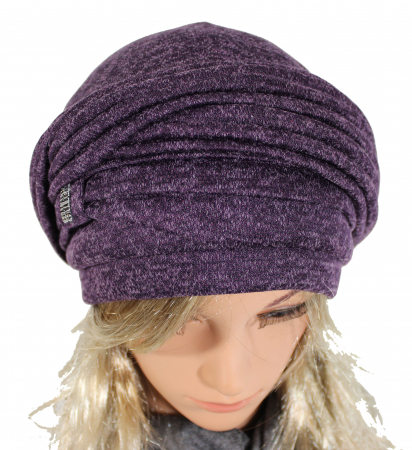 Caciula rafinata de dama ERIKA, marime universala, captuseala, culoare  mov inchis [1]