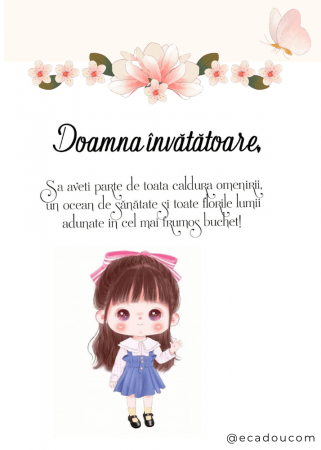 Cadou invatatoare sau profesoare 8 martie - Tablou cu mesaje personalizate T1015_03 [1]