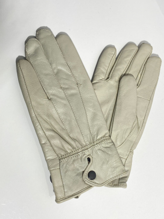 Cadoul perfect de Crăciun - Eșarfă de damă din lână și vâscoză și mănuși din piele gri deschis XL [1]