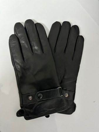 Cadoul perfect de Crăciun  pentru barbati - Portofel din piele naturala, esarfa  eleganta de barbati 30x140cm si manusi din piele,  negru [1]