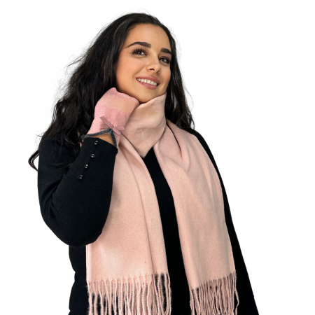 Cadoul perfect de Crăciun - set 2in1 cu manusi si esarfa femei 1-5701 roz [1]