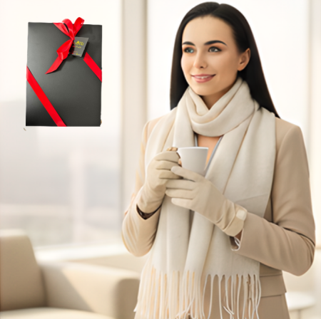 Cadoul perfect de Crăciun - set 2in1 pentru femei  5708bej [3]