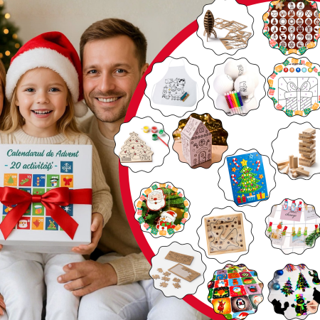 Calendarul de advent - Magia Sarbatorilor de Craciun cu  20 activități copii SilverBox [3]