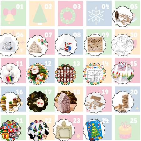 Calendarul de advent cu  20 activități copii SilverBoxPRO extra - Cadou perfect de Craciun [1]