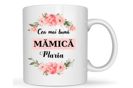 Cadouri aniversare - Cana personalizata Cea mai buna mama sau bunica cu poza si text  CPF112_30