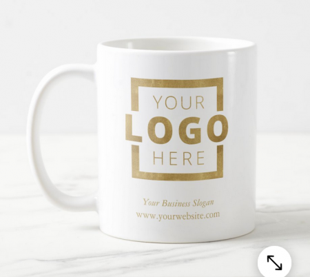 Cana personalizata cu logo  pentru companii printat pe ambele părți LOGO223 [1]