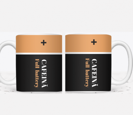 Cani personalizate copii - Cana personalizata pentru companii printata pe ambele părți Baterie Duracell CP411