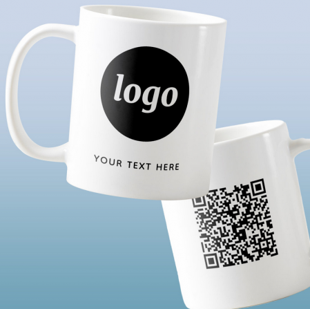 Cana personalizata cu logo si cod QR pentru companii LOGO226 Cana personalizata cu logo si cod QR pentru companii LOGO226