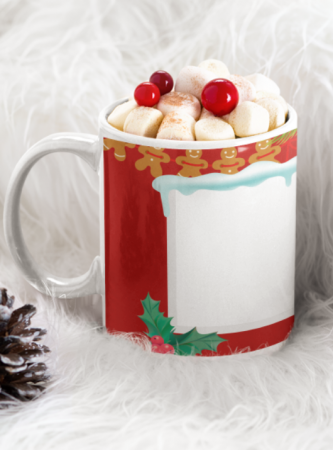 Căni personalizate de Crăciun - Cană personalizata cu poza ta - model Merry Christmas, tematica de Craciun