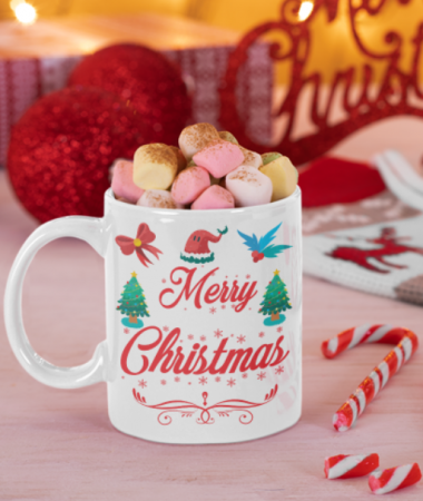 Cadouri aniversare - Cană personalizată cu text sau poza si  cu tematica de Craciun  942508 Merry Christmas