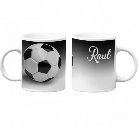 Cană personalizată fotbal cu poză și nume sau text CPF10007 [2]