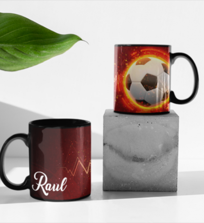 Cană personalizată fotbal cu poză și nume sau text CPF10008 [3]