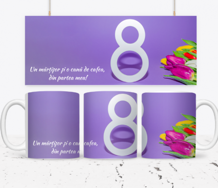 Cadouri aniversare - Cană personalizată martisor pentru Mama de 8 Martie SFM2021