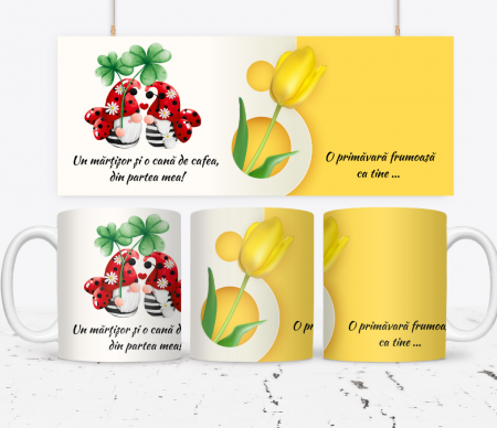 Cadouri aniversare - Cană personalizată martisor pentru Mama de 8 Martie SFM2027