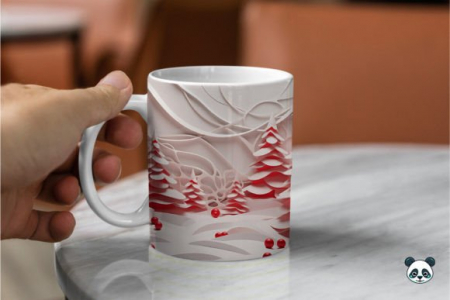 Căni personalizate de Crăciun - Cană personalizata  model 3D tematica de Craciun CNMC1010