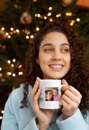 Cană personalizata - model cu Happy Holidays si poza, tematica de Craciun [0]