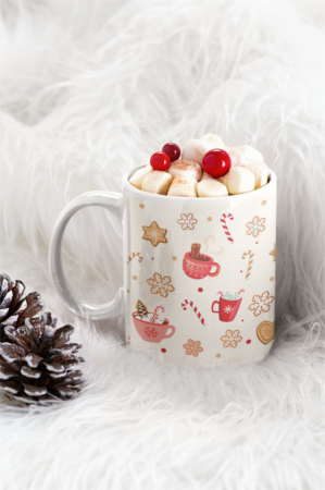 Căni personalizate de Crăciun - Cană personalizata - model Hot Cocoa, tematica de Craciun
