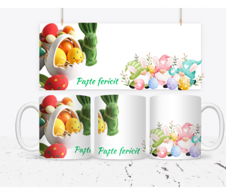 Cadouri personalizate - Cana personalizata Paste fericit CPF112_08