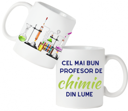Cadouri aniversare - Cană personalizată pentru cel mai bun profesor de chimie din lume COP20047