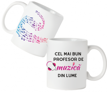 Cadouri aniversare - Cană personalizată pentru cel mai bun profesor de muzica din lume COP20055