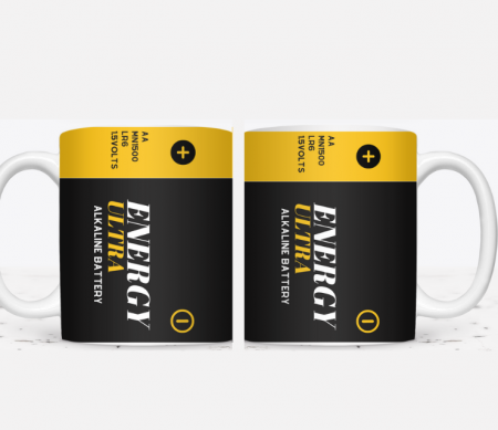 Cani personalizate copii - Cana personalizata pentru companii printata pe ambele părți Baterie  Duracell CP413
