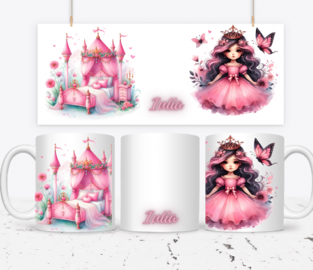 Cadouri copii 9 ani - Cană personalizată pentru fetite cu printese  KID1002 Princess