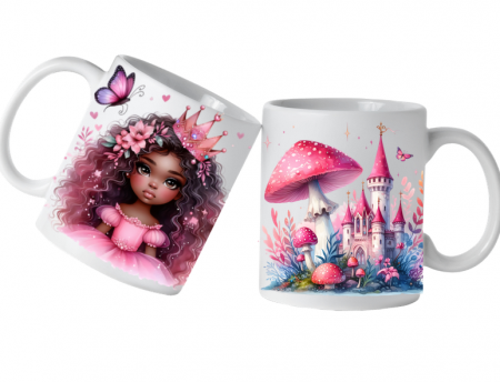 Cadouri copii 9 ani - Cană personalizată pentru fetite cu printese  KID1004 Princess