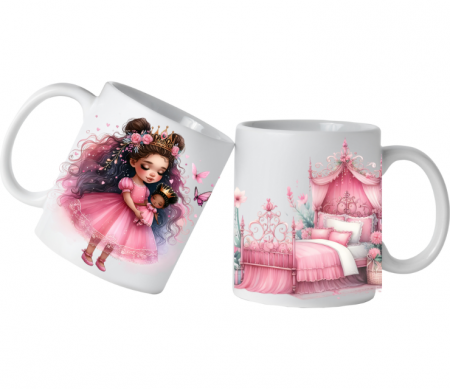 Cadouri copii 9 ani - Cană personalizată pentru fetite cu printese  KID1005 Princess