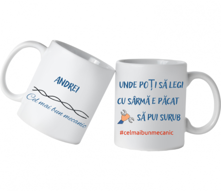 Cadouri Colegi, sefi sau angajati - Cana personalizata pentru ingineri surub 330ml Inginer4002