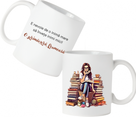 Cadouri Back to school - Cană personalizată pentru învățătoare sau profesoare COP20035