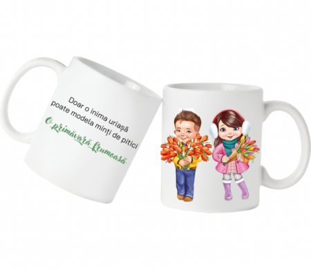 Cadouri pentru profesori sau absolventi - Cană personalizată pentru învățătoare sau profesoare COP2006