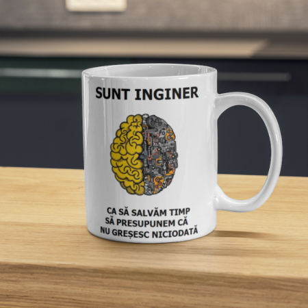 Cana alba personalizata cu textul "sunt inginer", 330ml  Inginer3001 [2]