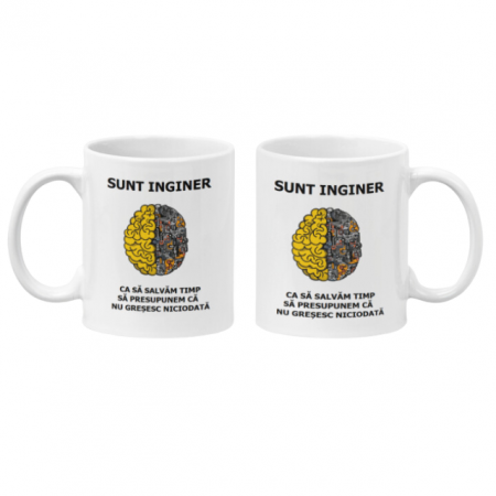 Cana alba personalizata cu textul "sunt inginer", 330ml  Inginer3001 [1]