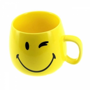 Cadouri personalizate - Cana Smiley Forever (breakfast ceramic cup) din portelan