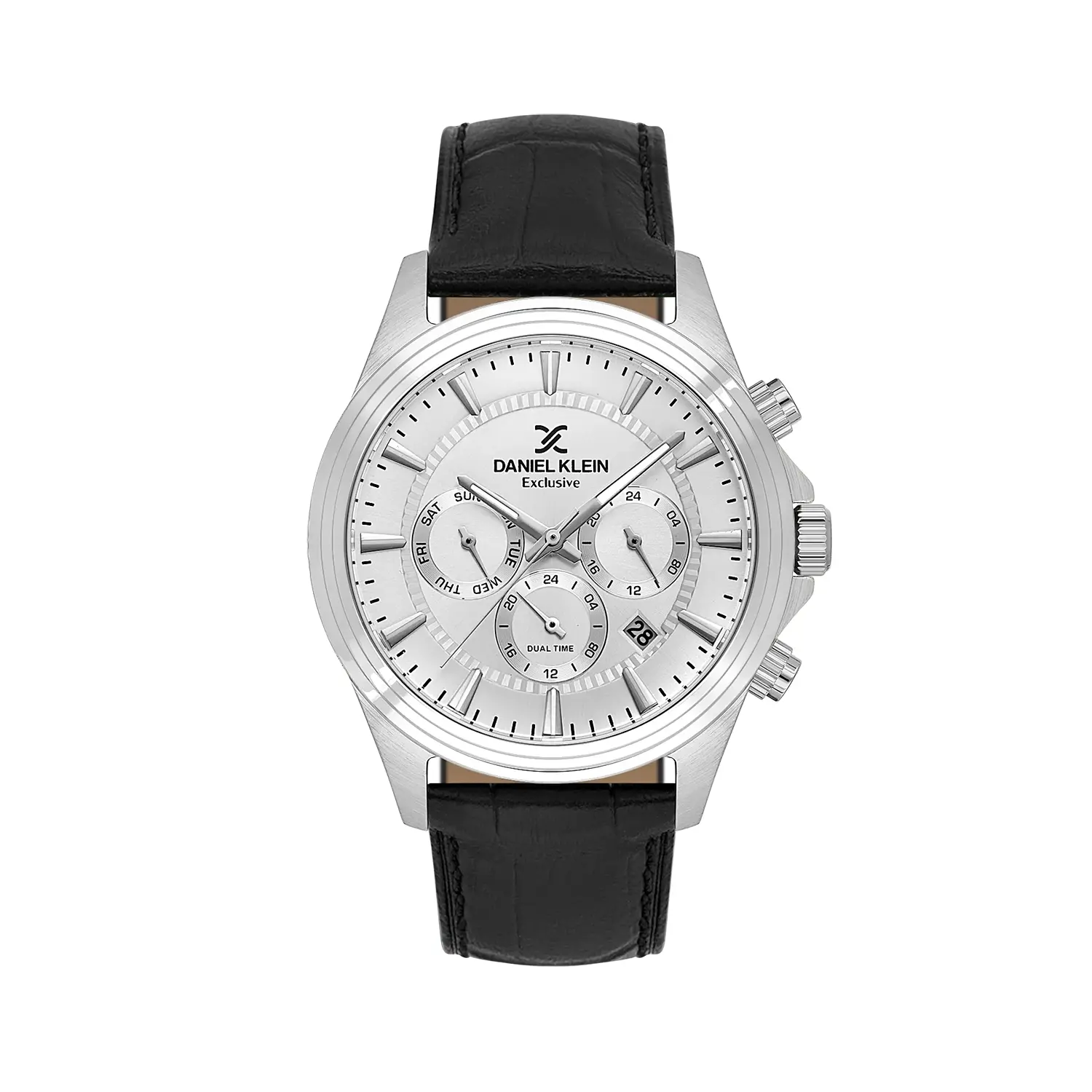 Ceasuri - Ceas barbatesc Daniel Klein Exclusive DK.1.14346-1, quartz, dual time, curea din piele