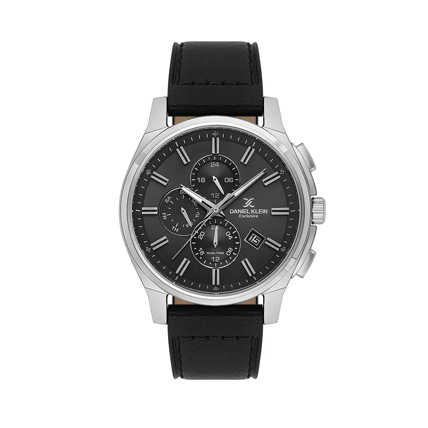 Ceasuri si Ochelari - Ceas barbatesc Daniel Klein Exclusive DK.1.14349-1, quartz, dual time, negru