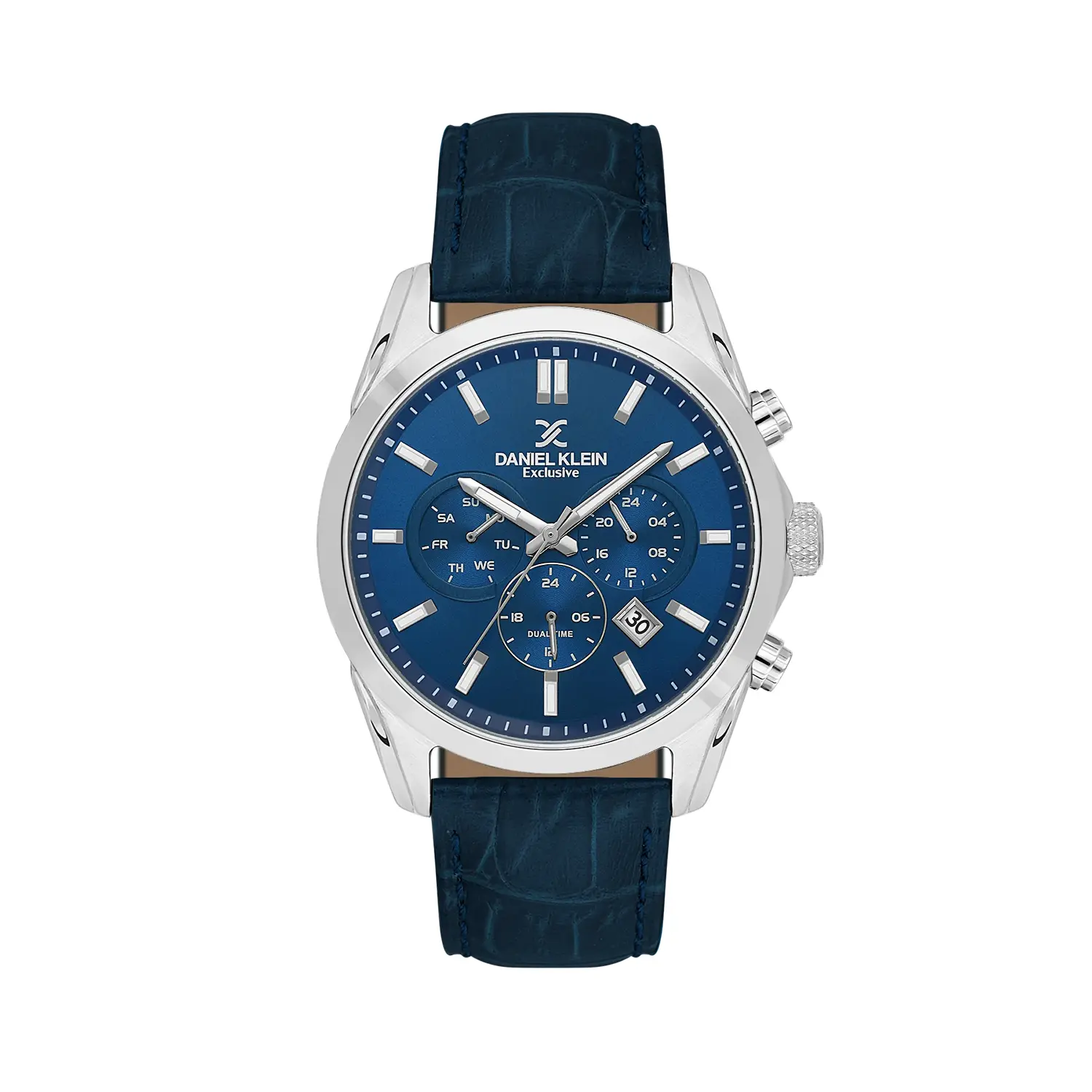 Ceasuri si Ochelari - Ceas barbatesc Daniel Klein Exclusive Dual Time bleumarin DK.1.14344-3