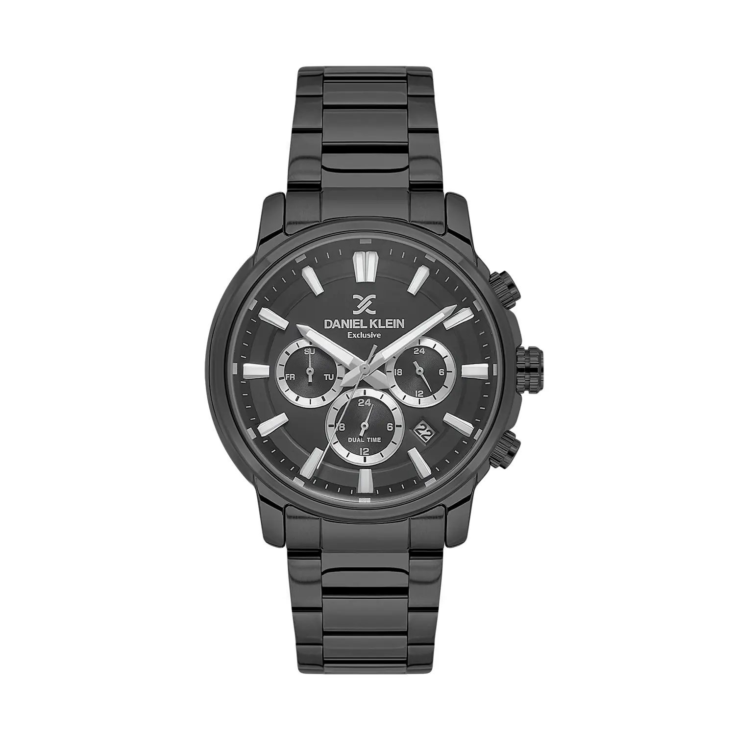 Ceasuri si Ochelari - Ceas barbatesc quartz negru Daniel Klein Exclusive DK.6.14442-5
