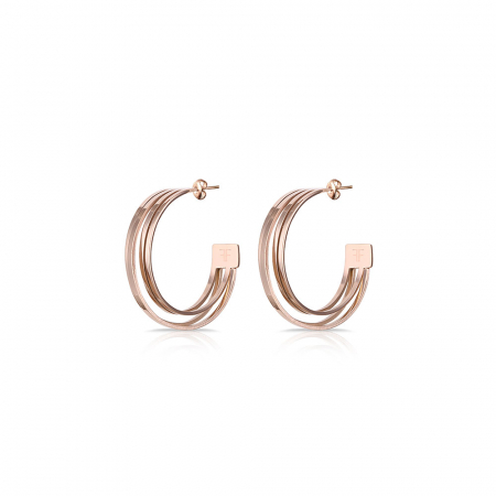 Fashion - Cercei auriu rose, Freelook, pentru dama, din otel inoxidabil, FRJ.3.5003-4