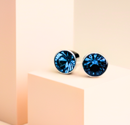 Cercei BRIGHT blue neon  cu cristale swarovski [2]