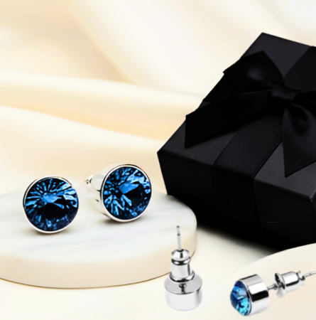 Cercei BRIGHT blue neon  cu cristale swarovski [1]