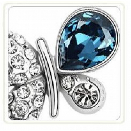 Cercei Butterfly BlueInk cu cristale, garantie 6 luni [3]