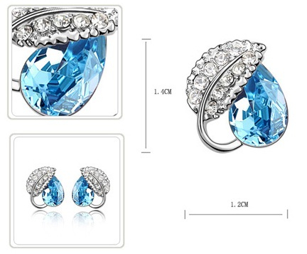 Cercei Leaves Highland cu cristale [1]