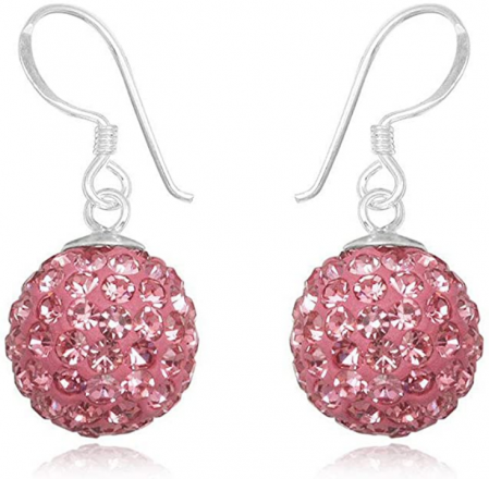Fashion - Cercei SHAMBALA ROZ urgatori, cu cristale